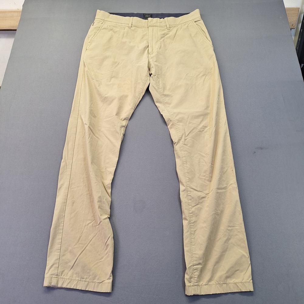 J.Crew 484 Slim Stretch Chino Pants Mens 31x32 Khaki Tan Re-Imagined Tech